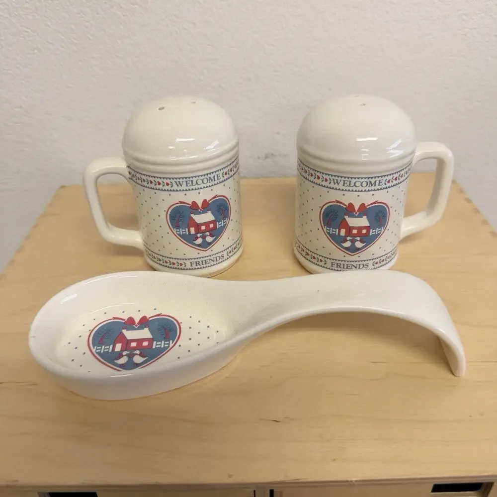 Vintage Baker Hart And Stuart 3 Pc Stove Top Set Country Cottage Core